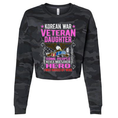 Proud Korean War Veteran Daughter Gift I Was Raised By Mine Cropped Pullover Crew