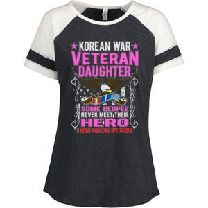 Proud Korean War Veteran Daughter Gift I Was Raised By Mine Enza Ladies Jersey Colorblock Tee