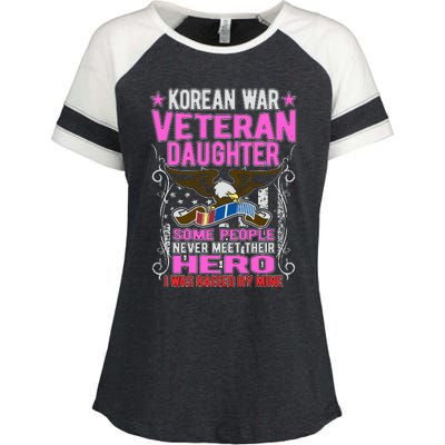 Proud Korean War Veteran Daughter Gift I Was Raised By Mine Enza Ladies Jersey Colorblock Tee