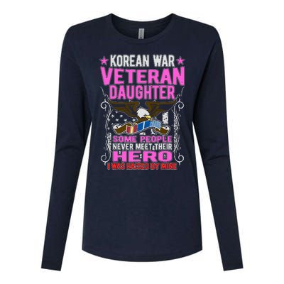 Proud Korean War Veteran Daughter Gift I Was Raised By Mine Womens Cotton Relaxed Long Sleeve T-Shirt