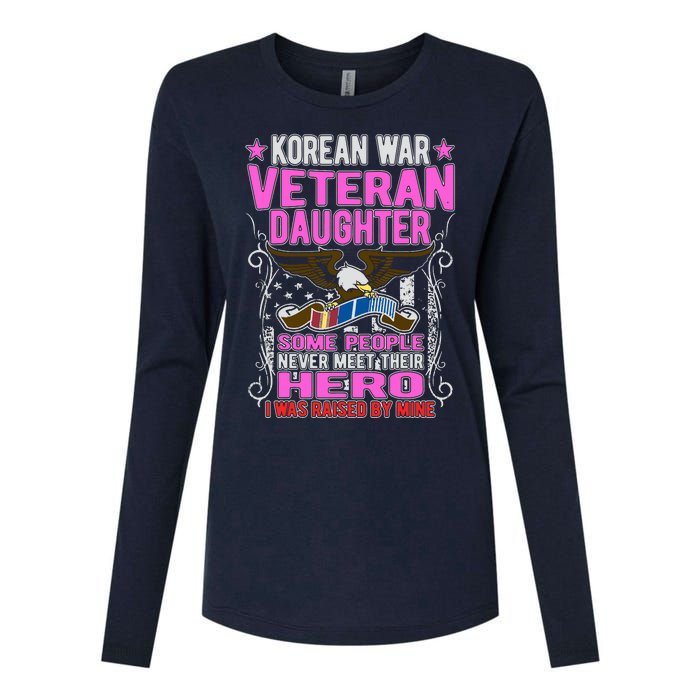 Proud Korean War Veteran Daughter Gift I Was Raised By Mine Womens Cotton Relaxed Long Sleeve T-Shirt