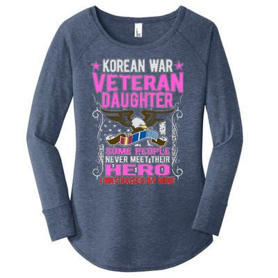 Proud Korean War Veteran Daughter Gift I Was Raised By Mine Women's Perfect Tri Tunic Long Sleeve Shirt