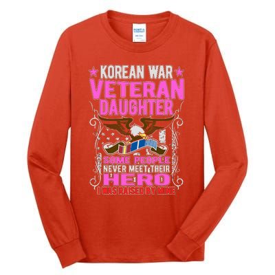 Proud Korean War Veteran Daughter Gift I Was Raised By Mine Tall Long Sleeve T-Shirt