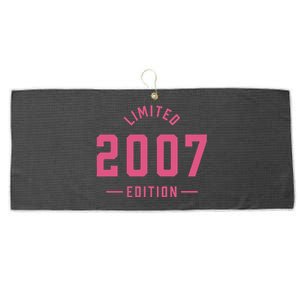 Pink Limited 2007 Edition Sweet 16th Birthday Teen Girl Large Microfiber Waffle Golf Towel