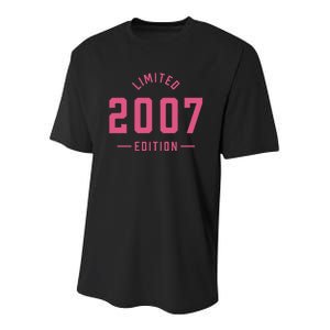 Pink Limited 2007 Edition Sweet 16th Birthday Teen Girl Youth Performance Sprint T-Shirt