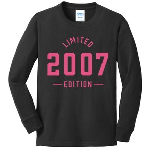 Pink Limited 2007 Edition Sweet 16th Birthday Teen Girl Kids Long Sleeve Shirt