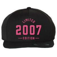 Pink Limited 2007 Edition Sweet 16th Birthday Teen Girl Wool Snapback Cap