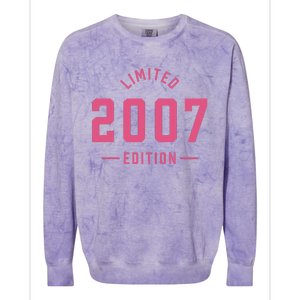 Pink Limited 2007 Edition Sweet 16th Birthday Teen Girl Colorblast Crewneck Sweatshirt