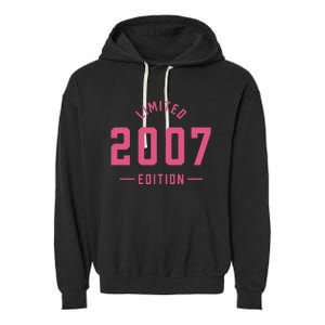 Pink Limited 2007 Edition Sweet 16th Birthday Teen Girl Garment-Dyed Fleece Hoodie