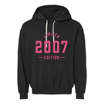 Pink Limited 2007 Edition Sweet 16th Birthday Teen Girl Garment-Dyed Fleece Hoodie