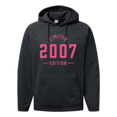 Pink Limited 2007 Edition Sweet 16th Birthday Teen Girl Performance Fleece Hoodie