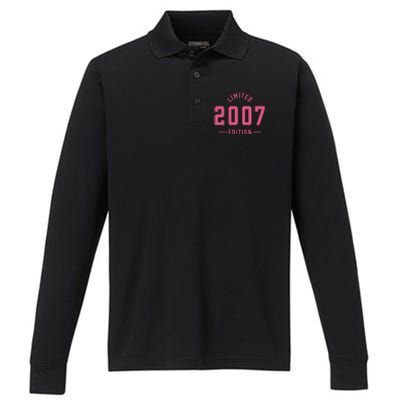 Pink Limited 2007 Edition Sweet 16th Birthday Teen Girl Performance Long Sleeve Polo