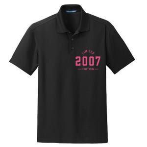 Pink Limited 2007 Edition Sweet 16th Birthday Teen Girl Dry Zone Grid Polo