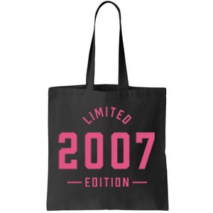 Pink Limited 2007 Edition Sweet 16th Birthday Teen Girl Tote Bag