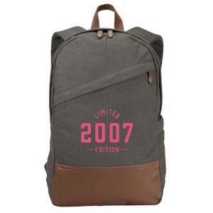 Pink Limited 2007 Edition Sweet 16th Birthday Teen Girl Cotton Canvas Backpack