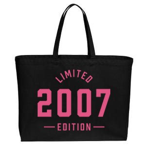 Pink Limited 2007 Edition Sweet 16th Birthday Teen Girl Cotton Canvas Jumbo Tote