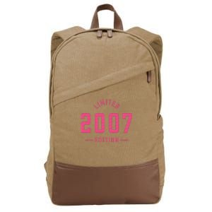 Pink Limited 2007 Edition Sweet 16th Birthday Teen Girl Cotton Canvas Backpack