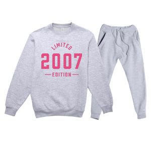 Pink Limited 2007 Edition Sweet 16th Birthday Teen Girl Premium Crewneck Sweatsuit Set