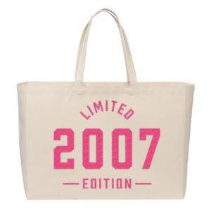 Pink Limited 2007 Edition Sweet 16th Birthday Teen Girl Cotton Canvas Jumbo Tote