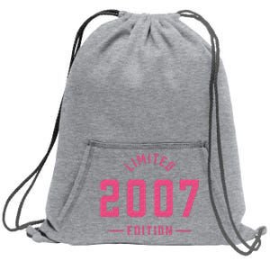 Pink Limited 2007 Edition Sweet 16th Birthday Teen Girl Sweatshirt Cinch Pack Bag