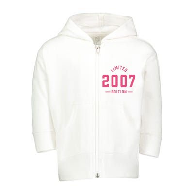 Pink Limited 2007 Edition Sweet 16th Birthday Teen Girl Toddler Zip Fleece Hoodie