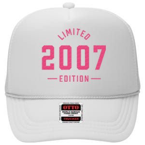 Pink Limited 2007 Edition Sweet 16th Birthday Teen Girl High Crown Mesh Back Trucker Hat