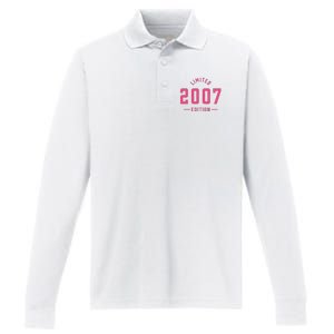 Pink Limited 2007 Edition Sweet 16th Birthday Teen Girl Performance Long Sleeve Polo