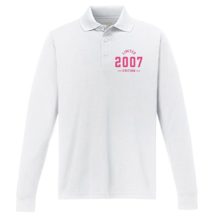 Pink Limited 2007 Edition Sweet 16th Birthday Teen Girl Performance Long Sleeve Polo