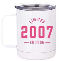 Pink Limited 2007 Edition Sweet 16th Birthday Teen Girl 12 oz Stainless Steel Tumbler Cup