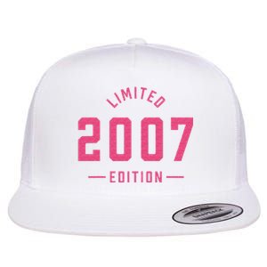 Pink Limited 2007 Edition Sweet 16th Birthday Teen Girl Flat Bill Trucker Hat