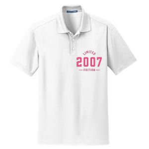 Pink Limited 2007 Edition Sweet 16th Birthday Teen Girl Dry Zone Grid Polo