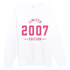 Pink Limited 2007 Edition Sweet 16th Birthday Teen Girl Premium Crewneck Sweatshirt