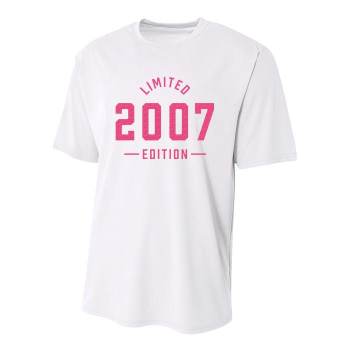 Pink Limited 2007 Edition Sweet 16th Birthday Teen Girl Youth Performance Sprint T-Shirt