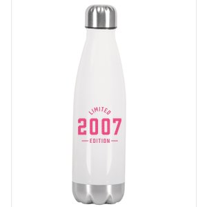 Pink Limited 2007 Edition Sweet 16th Birthday Teen Girl Stainless Steel Insulated Water Bottle