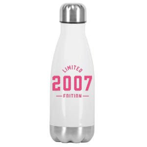 Pink Limited 2007 Edition Sweet 16th Birthday Teen Girl Stainless Steel Insulated Water Bottle