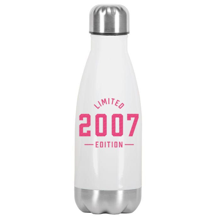 Pink Limited 2007 Edition Sweet 16th Birthday Teen Girl Stainless Steel Insulated Water Bottle