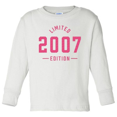 Pink Limited 2007 Edition Sweet 16th Birthday Teen Girl Toddler Long Sleeve Shirt