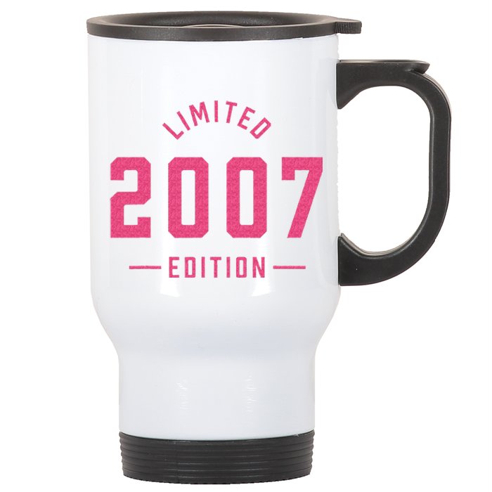 Pink Limited 2007 Edition Sweet 16th Birthday Teen Girl Stainless Steel Travel Mug