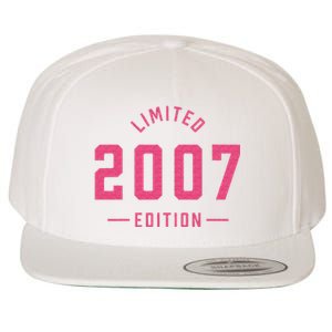 Pink Limited 2007 Edition Sweet 16th Birthday Teen Girl Wool Snapback Cap