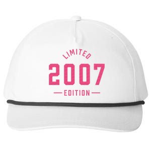 Pink Limited 2007 Edition Sweet 16th Birthday Teen Girl Snapback Five-Panel Rope Hat