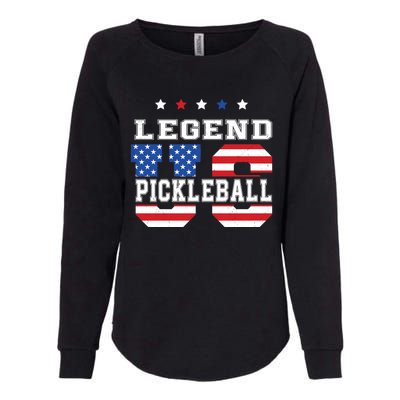 Pickleball Legend 4th Of July Pickleball Us American Flag Womens California Wash Sweatshirt