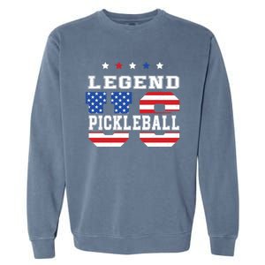 Pickleball Legend 4th Of July Pickleball Us American Flag Garment-Dyed Sweatshirt