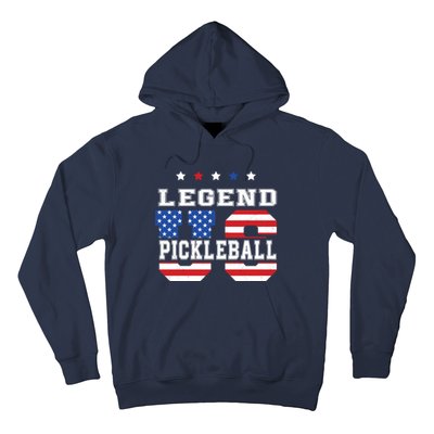 Pickleball Legend 4th Of July Pickleball Us American Flag Hoodie