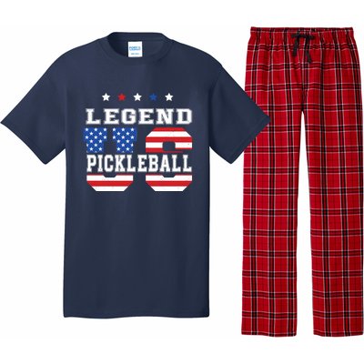 Pickleball Legend 4th Of July Pickleball Us American Flag Pajama Set