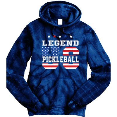 Pickleball Legend 4th Of July Pickleball Us American Flag Tie Dye Hoodie