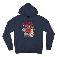 Pirate Life 4 Me 4th Birthday Party Four Years Old Boy Hoodie