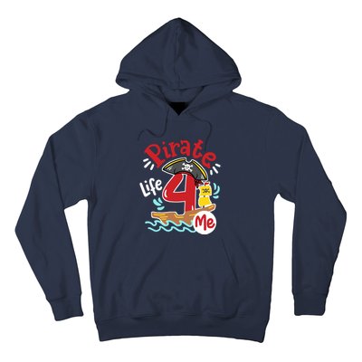 Pirate Life 4 Me 4th Birthday Party Four Years Old Boy Hoodie