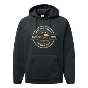 Prairie Life 50th Anniversary Celebration Walnut Performance Fleece Hoodie