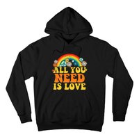 PEACE LOVE 60s 70s Tie Dye Groovy Hippie Costume Hoodie