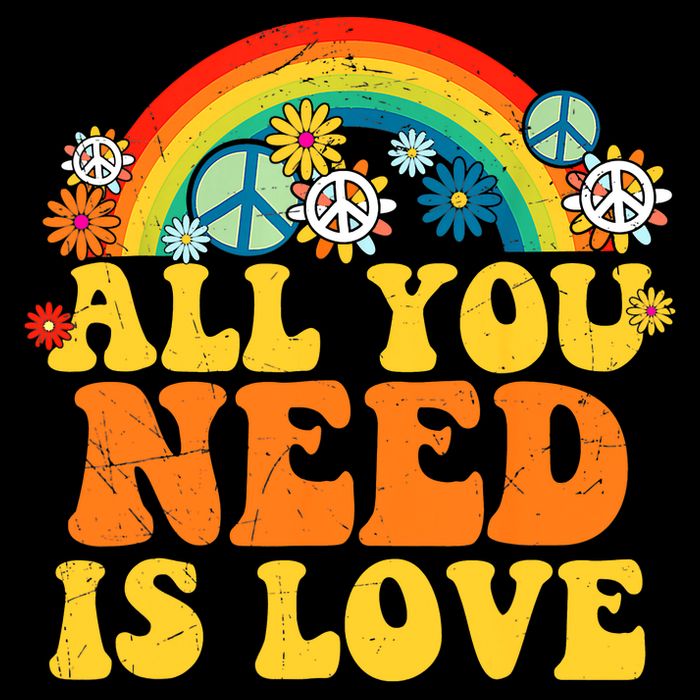 PEACE LOVE 60s 70s Tie Dye Groovy Hippie Costume City Backpack